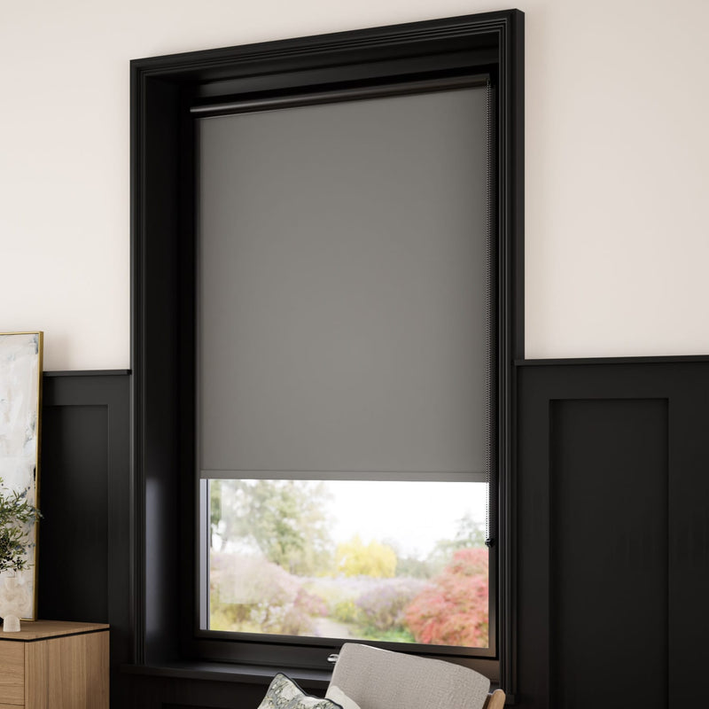 ColorizedZoom PerfectFIT Sorrento Blackout Flint Grey Roller Blind