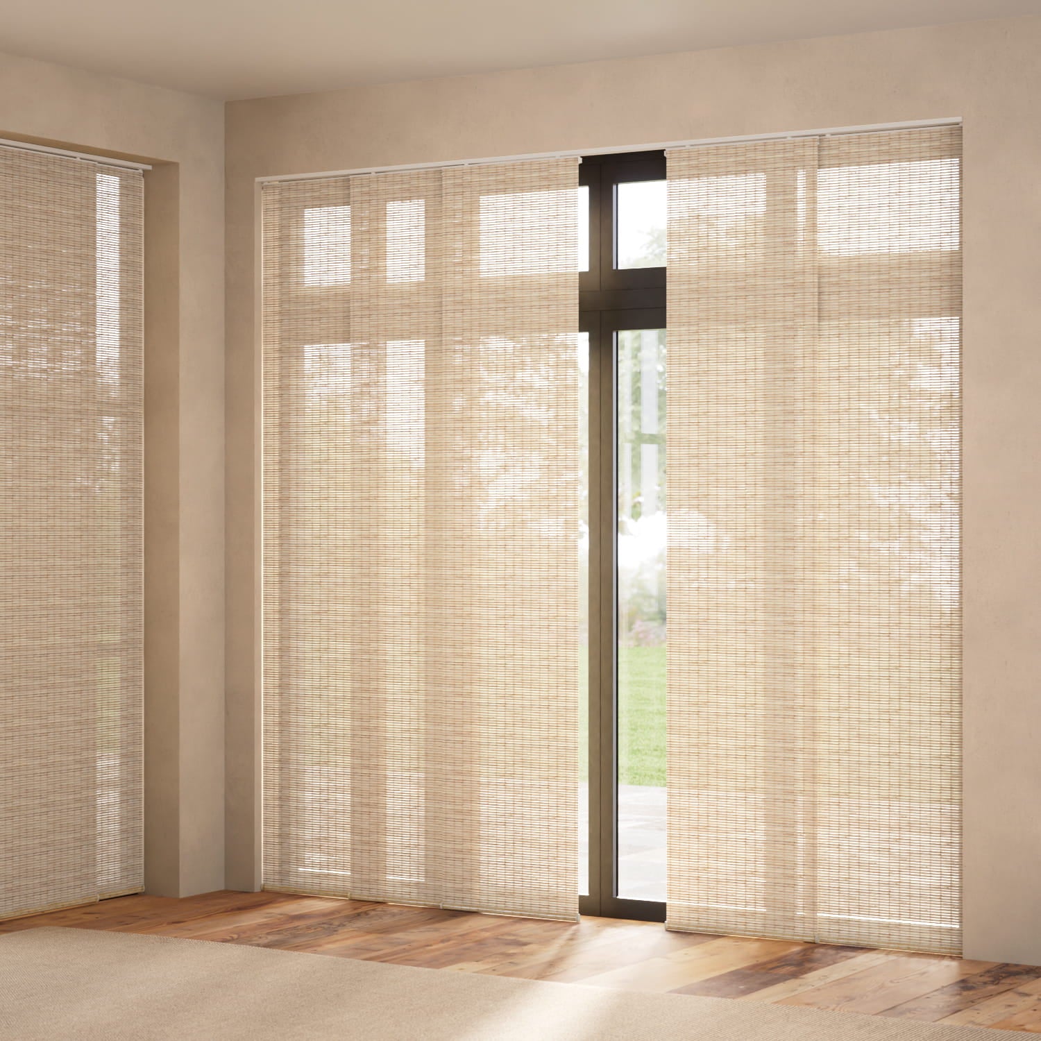 ColorizedZoom Dorado Maple Panel Blind