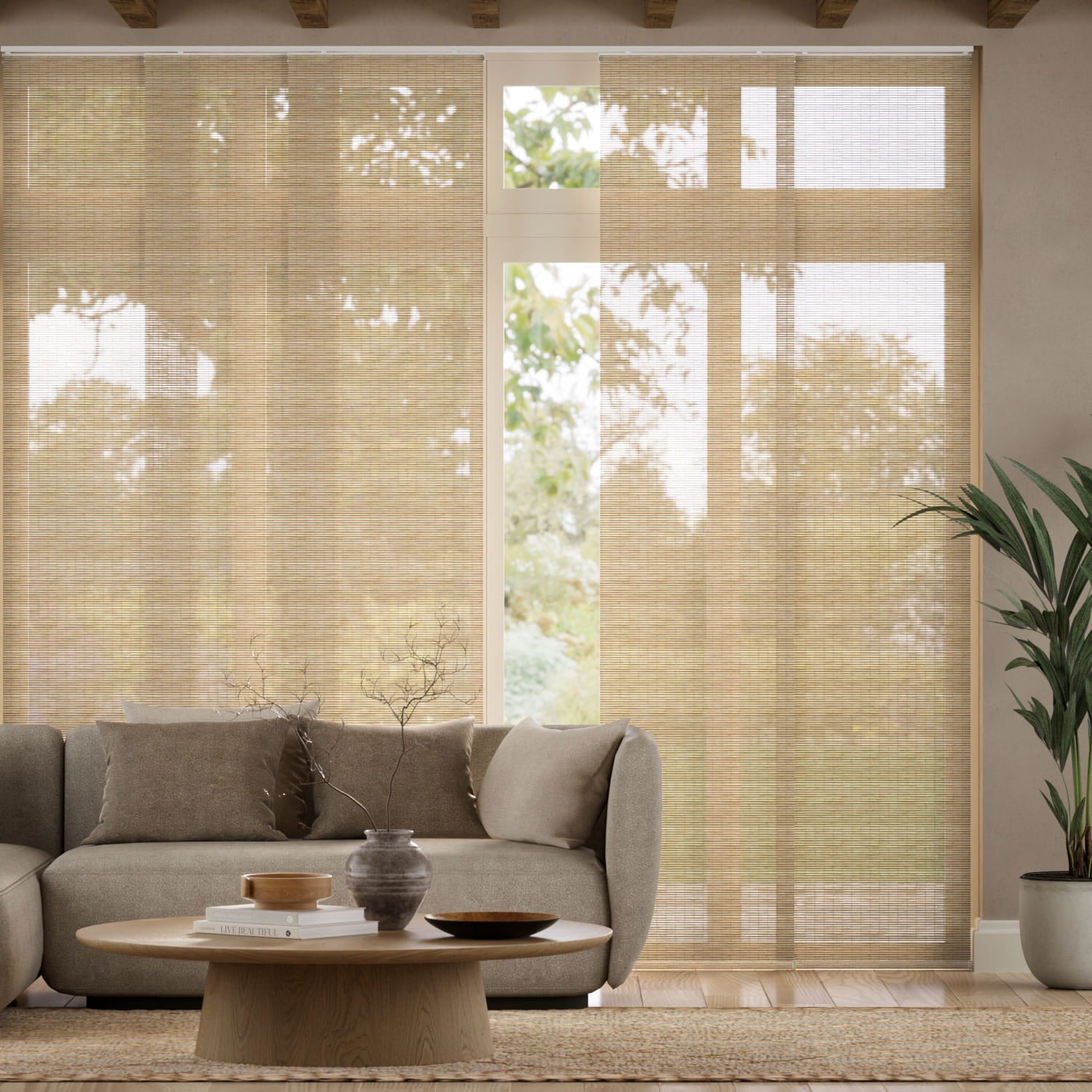 Colorized Dorado Flax Panel Blind 2704