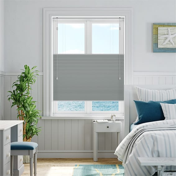 Colorized DuoShade Top Down/Bottom Up Nickel Grey Thermal Blind 2733