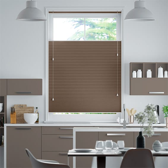 Colorized DuoShade Top Down/Bottom Up Chocolate Thermal Blind 2724