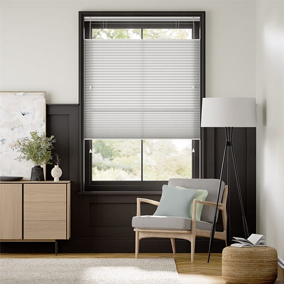 Colorized DuoLight Top Down/Bottom Up Strie Soft Grey Thermal Blind