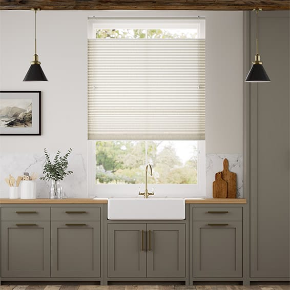 Colorized DuoLight Top Down/Bottom Up Strie Limestone Thermal Blind 2758