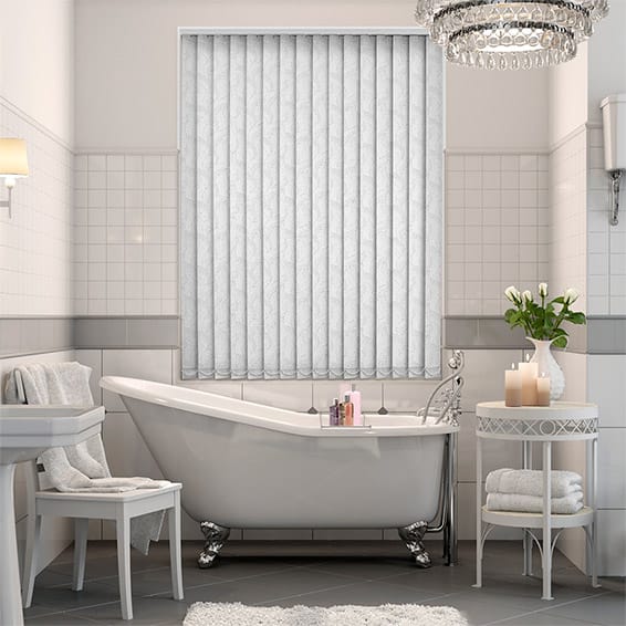 Colorized Calaf Blackout White Vertical Blind 2762
