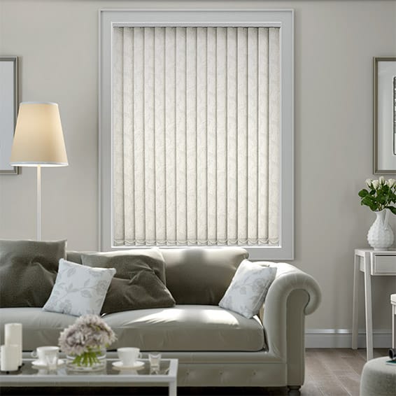 Colorized Calaf Blackout Pearl Vertical Blind 2761