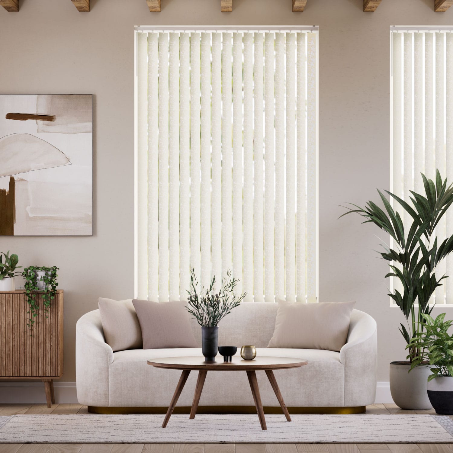 Colorized Jubilee Clotted Cream Vertical Blind 2764