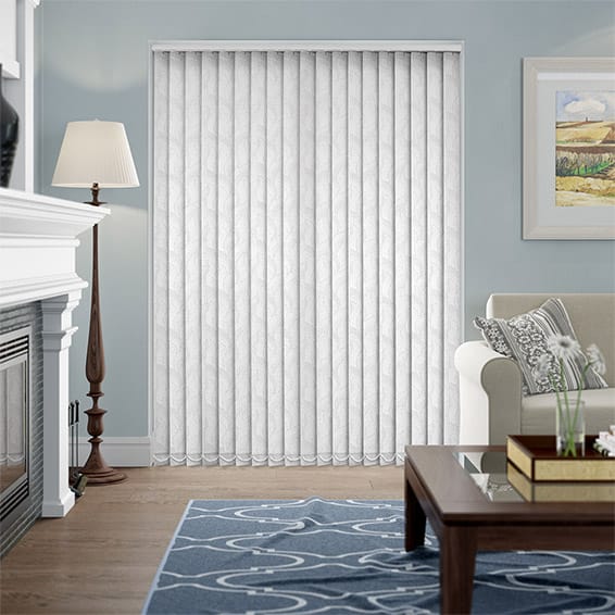 Colorized Calaf White Vertical Blind 2808