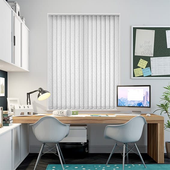 Colorized Helva White Vertical Blind 2826