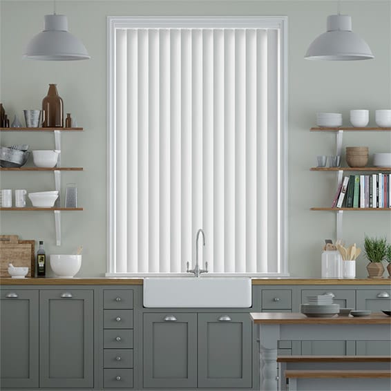 Colorized Clinton Ice White Vertical Blind 2835