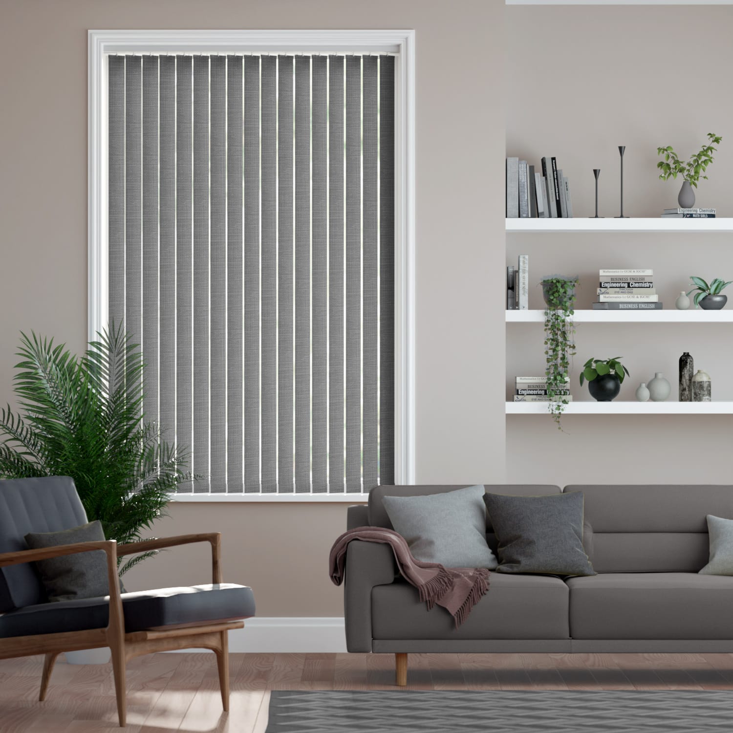 Colorized Laurent Steeple Grey  Vertical Blind 2846