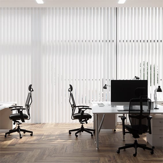 Colorized Contract Metropolis PVC Cool White Vertical Blind 2849