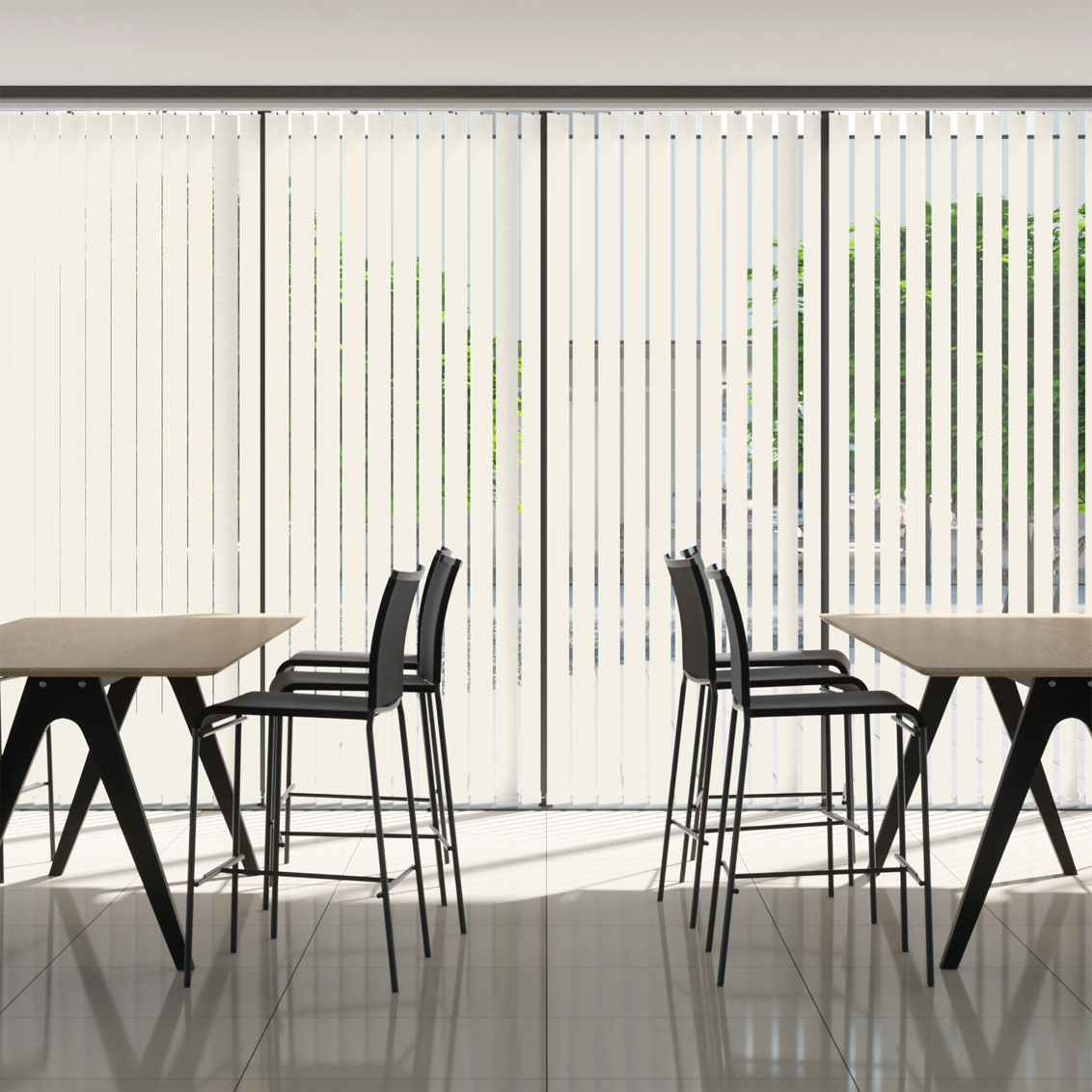 Colorized Contract Metropolis PVC Taupe Vertical Blind 2852