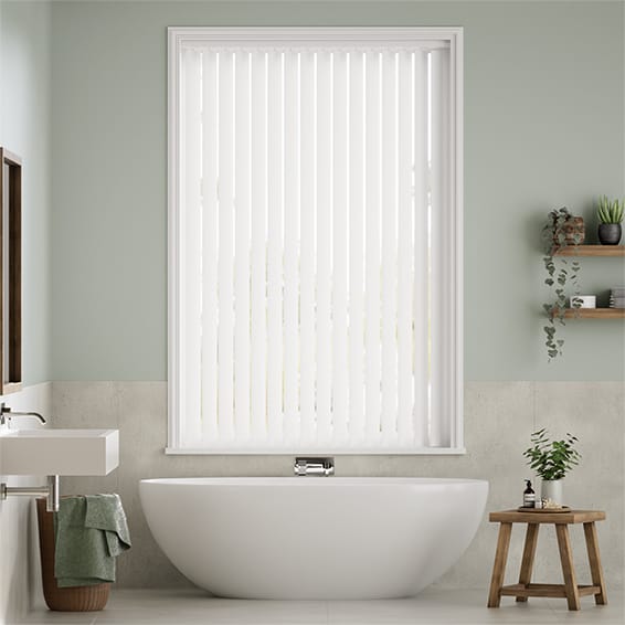 Colorized Verona Simply White Vertical Blind 2876
