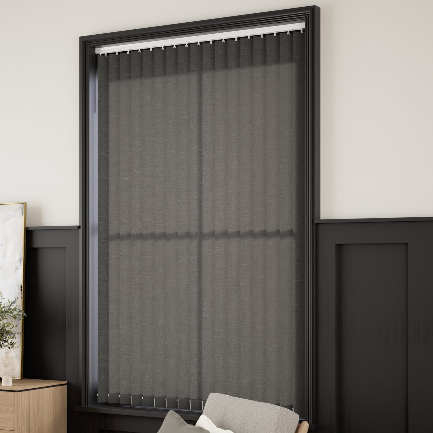ColorizedZoom Concordia Talus Grey Vertical Blind 2884