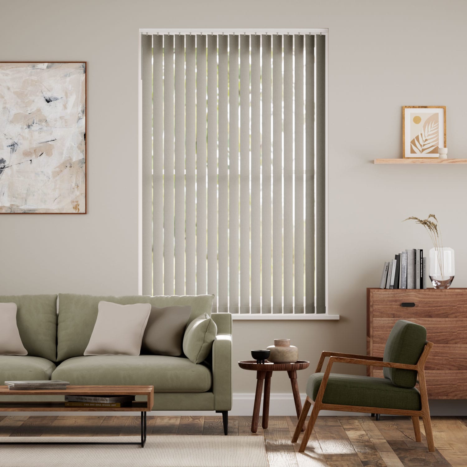 Colorized Concordia Weathered Stone Vertical Blind 2885