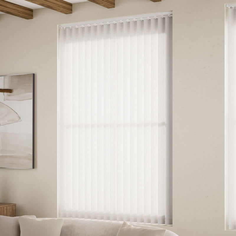 ColorizedZoom Pencil Stripe White Vertical Blind 2891