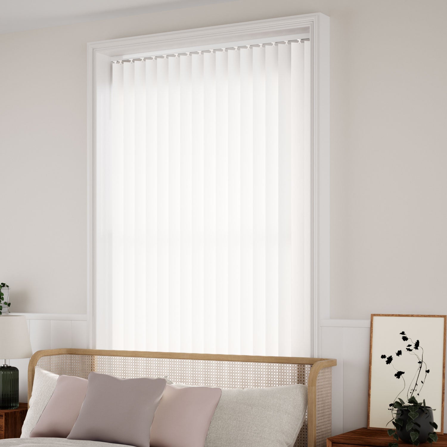 ColorizedZoom Piatto Porcelain White Vertical Blind 2892