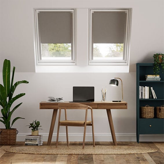 Colorized Expressions Fossil Grey Blackout Blind for DAKSTRA®/RoofLITE® Windows