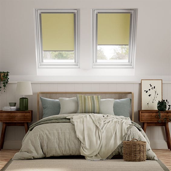 Colorized Expressions Pistachio Blackout Blind for DAKSTRA®/RoofLITE® Windows 9451