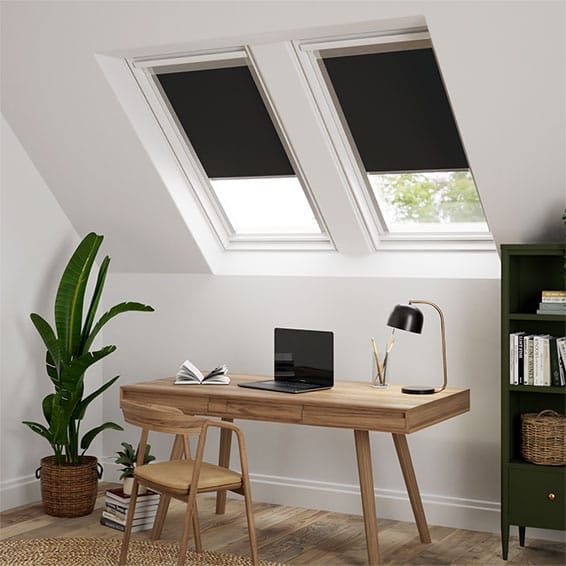 ColorizedZoom Expressions Eclipse Black Blackout Blind for FAKRO® Windows 2946
