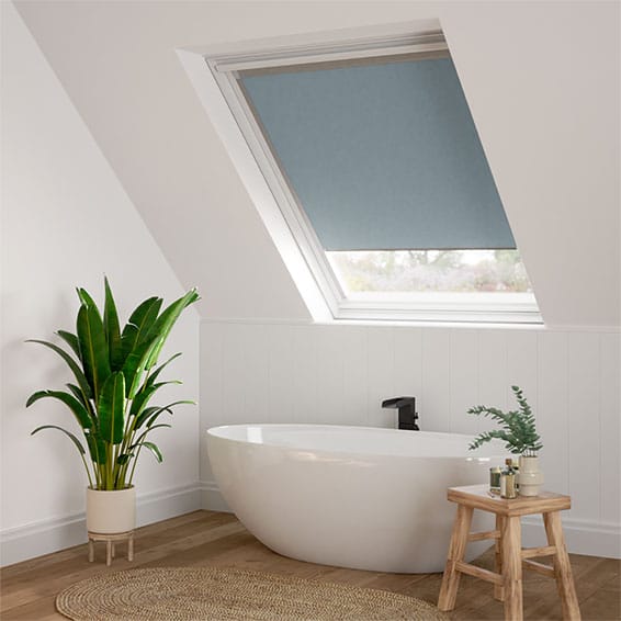 ColorizedZoom Expressions Denim Blue Blackout Blind for FAKRO® Windows 2958