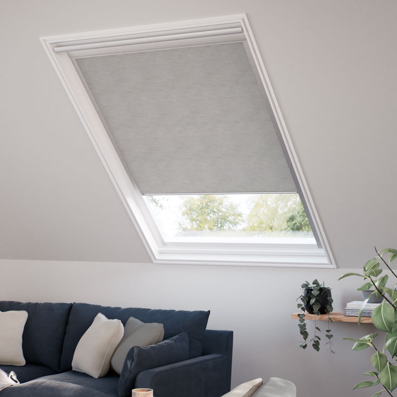 ColorizedZoom Expressions Nickel Blackout Blind for FAKRO® Windows