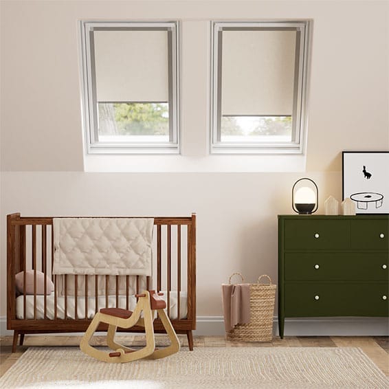 Colorized Expressions Ivory Blackout Blind for FAKRO® Windows 9454