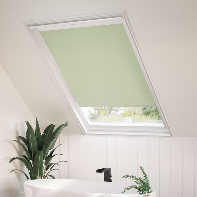 ColorizedZoom Expressions Matcha Blackout Blind for FAKRO® Windows 2962