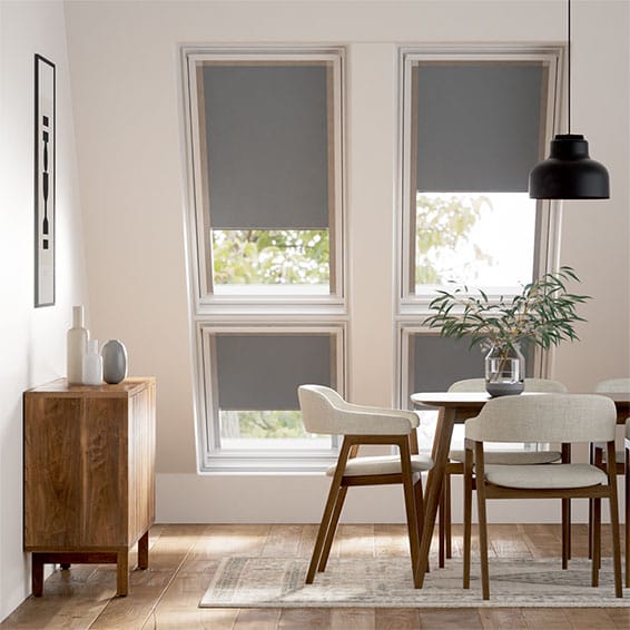 Colorized Elements Cadet Grey Blackout Blind for FAKRO® Windows 2969