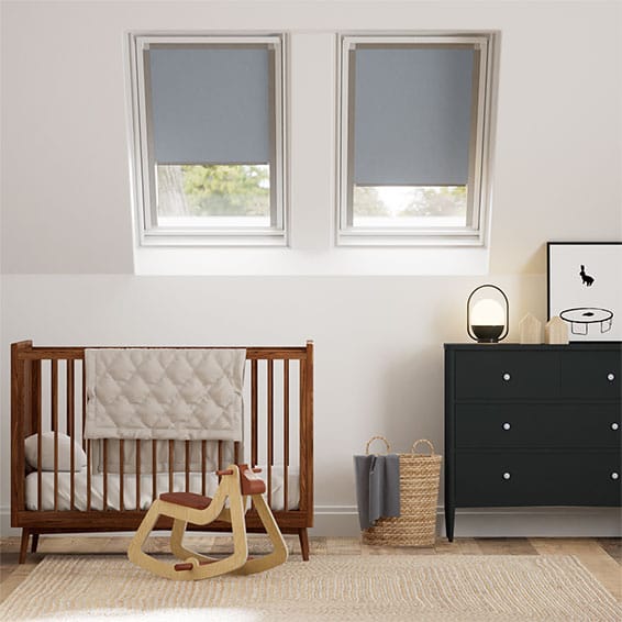 Colorized Expressions Fjord Blue Blackout Blind for Keylite® Windows