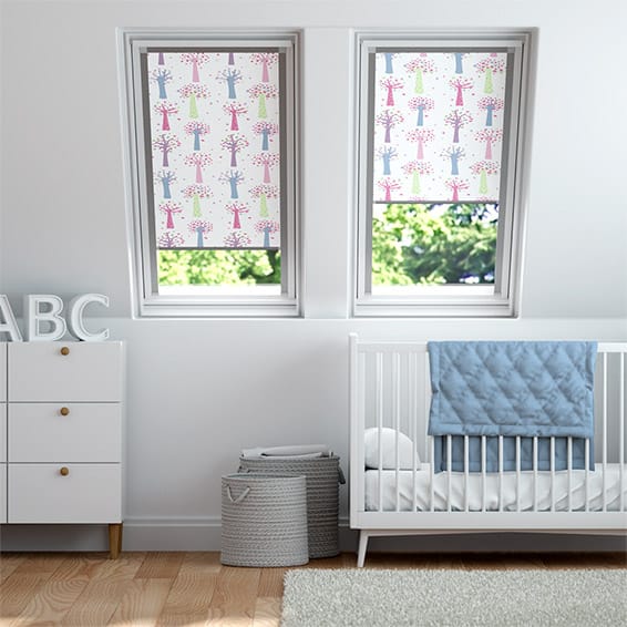 Colorized Expressions Enchanted Forest Candy Blackout Blind for Keylite® Windows 2987