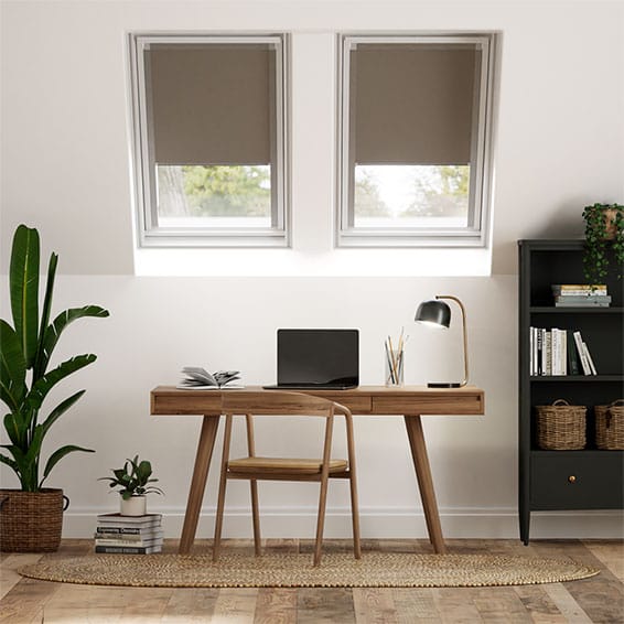 Colorized Elements Brown Blackout Blind for Keylite® Windows 3007
