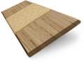 ColorizedSwatch Metropolitan Classic Oak & Buff Wooden Blind - 50mm Slat sample image