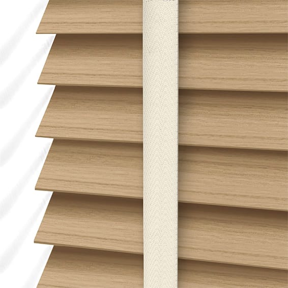 ColorizedPLA Metropolitan Classic Oak & Oatmeal Wooden Blind - 50mm Slat 3102