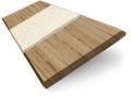 ColorizedSwatch Metropolitan Classic Oak & Oatmeal Wooden Blind - 50mm Slat sample image