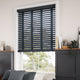 ColorizedZoom Metropolitan Dark Slate & Raven Wooden Blind - 50mm Slat 3103