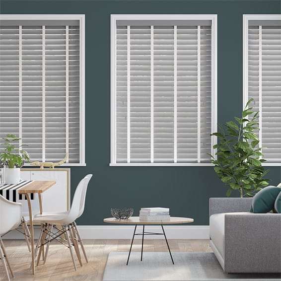 Colorized Metropolitan Iron & Parchment Wooden Blind - 50mm Slat 3105
