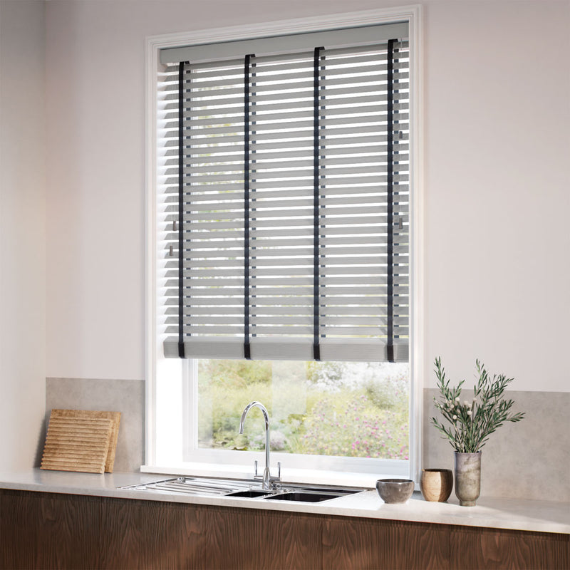 ColorizedZoom Metropolitan Iron & Raven Wooden Blind - 50mm Slat 3106