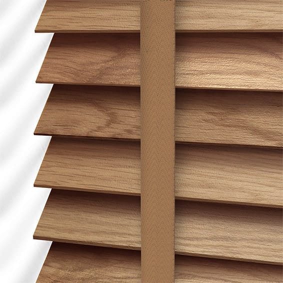 ColorizedPLA Metropolitan Maple & Nutmeg Wooden Blind - 50mm Slat 3107