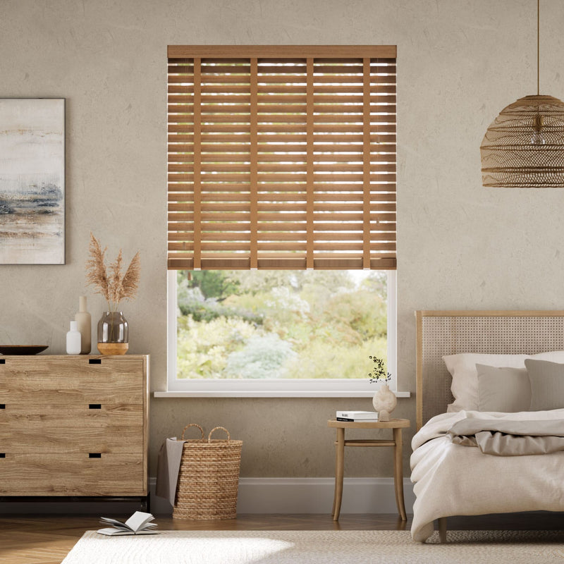 Colorized Metropolitan Maple & Nutmeg Wooden Blind - 50mm Slat