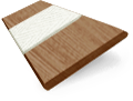 ColorizedSwatch Metropolitan Maple & Parchment Wooden Blind - 50mm Slat sample image