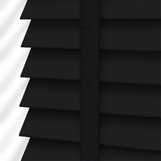 ColorizedPLA Metropolitan Midnight & Onyx Wooden Blind - 50mm Slat 3109