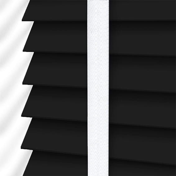 ColorizedPLA Metropolitan Midnight & Snow Wooden Blind - 50mm Slat 3110