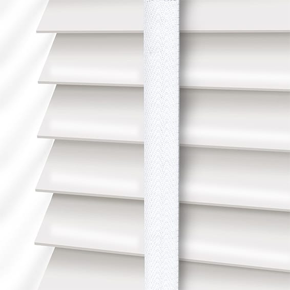 ColorizedPLA Metropolitan Soft Gloss White & Snow Wooden Blind - 50mm Slat 3114