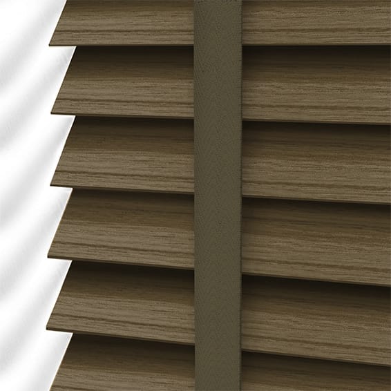 ColorizedPLA Metropolitan Wenge & Dark Taupe Wooden Blind - 50mm Slat 3118