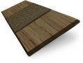 ColorizedSwatch Metropolitan Wenge & Dark Taupe Wooden Blind - 50mm Slat sample image