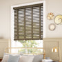 ColorizedZoom Metropolitan Wenge & Dark Taupe Wooden Blind - 50mm Slat 3118