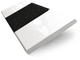 ColorizedSwatch Metropolitan Soft Gloss White & Onyx Wooden Blind - 50mm Slat sample image 3113