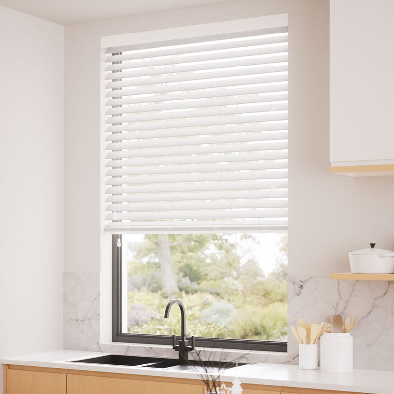 ColorizedZoom Metropolitan Snow Wooden Blind - 50mm Slat