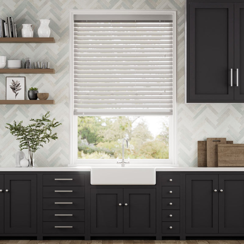 Colorized Metropolitan Thunder Grey Wooden Blind - 50mm Slat 3134